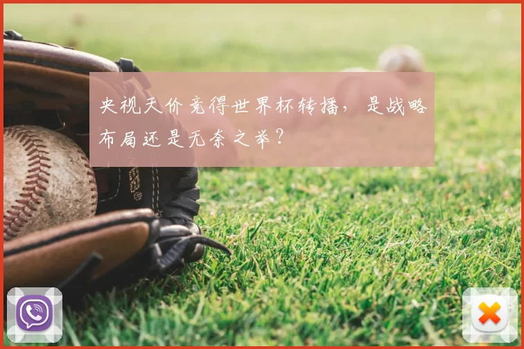 央视天价竞得世界杯转播，是战略布局还是无奈之举？